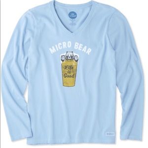 WOMEN'S MICRO BEAR LONG SLEEVE CRUSHER VEE